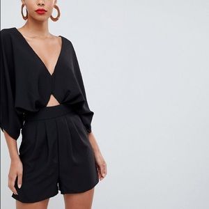 ASOS Tall Romper w/ Kimono Sleeves + Cutout
